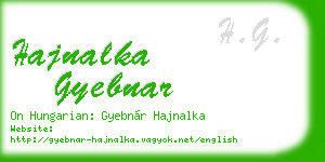 hajnalka gyebnar business card