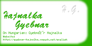 hajnalka gyebnar business card